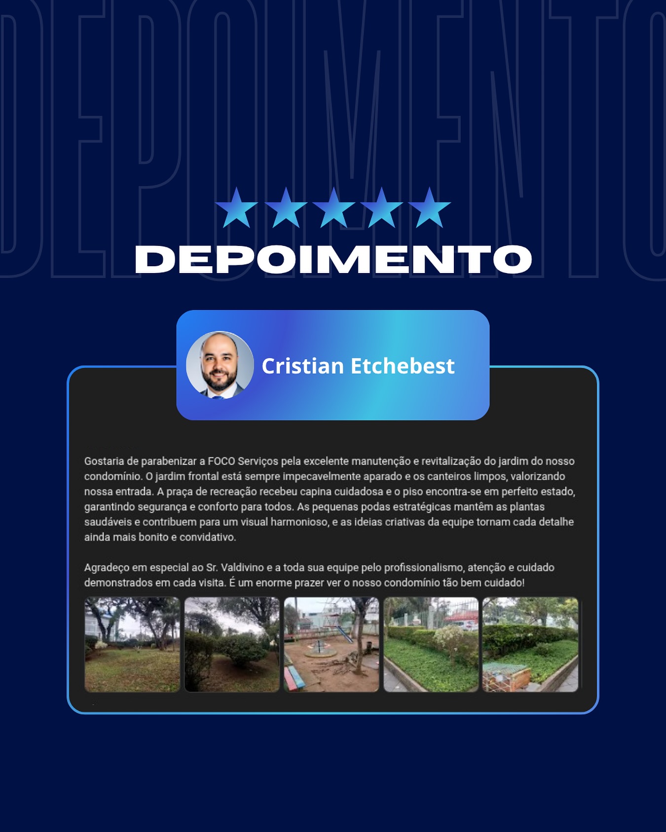 Depoimento de cliente da Foco