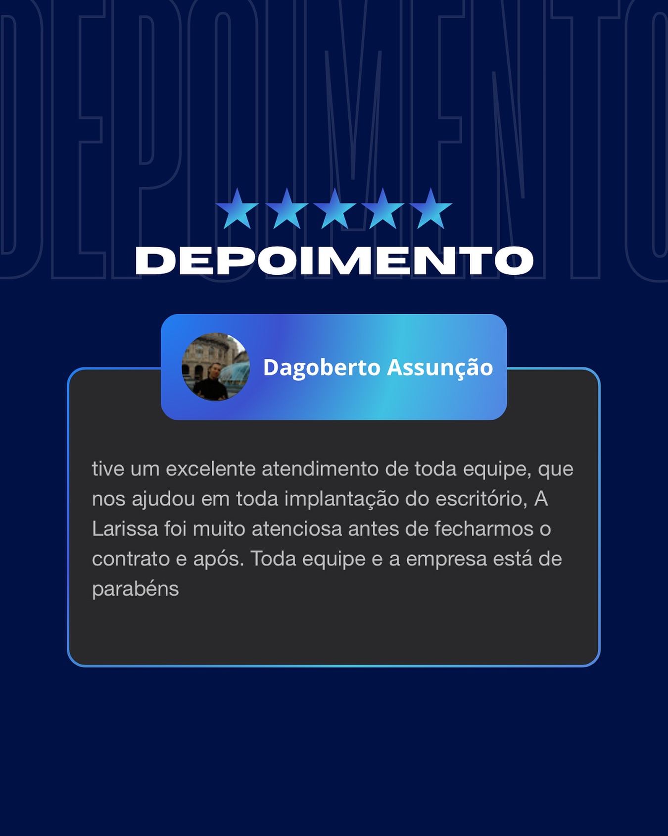 Depoimento de cliente da Foco
